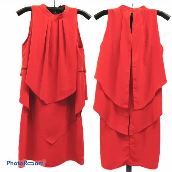 H&M Dresses & Skirts - H&M Red Orange Sleeveless Tiered Dress Size 4